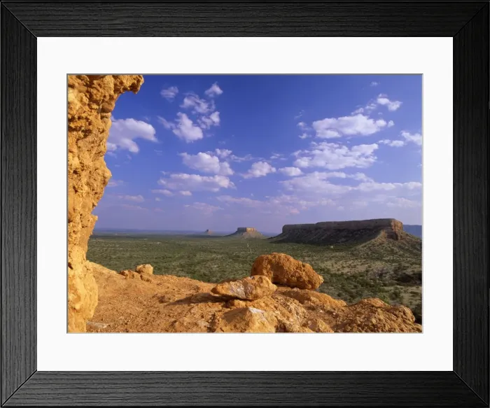 Framed Print : Ugab terraces view towards rock plateaus from Fingerklip rock in Ugab valley Ugab valley, Namibia, Africa Framed Print : Ugab terraces view towards rock plateaus from Fingerklip rock in Ugab valley Ugab valley, Namibia, Africa