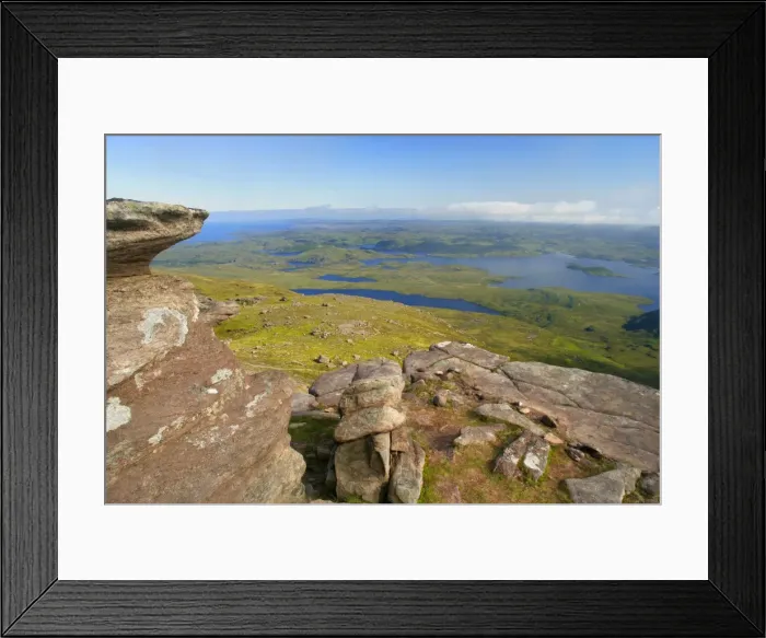 Framed Print : Inverpolly Nature Reserve sandstone turrets on Stac Pollaidh and view over Loch Sionascaig and Inverpolly Nature Reserve towards the Atlantic Ocean Inverpolly Nature Reserve, Wester Ross, Highlands, Scotland, UK Framed Print : Inverpolly Nature Reserve sandstone turrets on Stac Pollaidh and view over Loch Sionascaig and Inverpolly Nature Reserve towards the Atlantic Ocean Inverpolly Nature Reserve, Wester Ross, Highlands, Scotland, UK