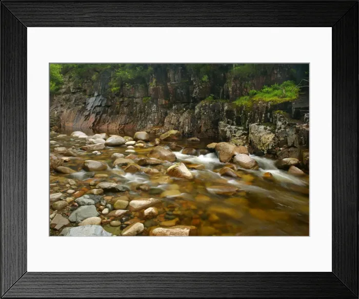 Framed Print : Etive river canyon water flowing over red rocks in riverbed with steep canyon walls Glen Etive, Glencoe area, Highlands, Scotland, UK Framed Print : Etive river canyon water flowing over red rocks in riverbed with steep canyon walls Glen Etive, Glencoe area, Highlands, Scotland, UK