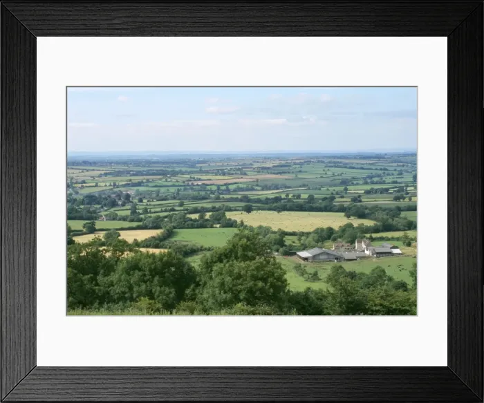 Framed Print : Farming - field patterns Gloucestershire, UK Framed Print : Farming - field patterns Gloucestershire, UK