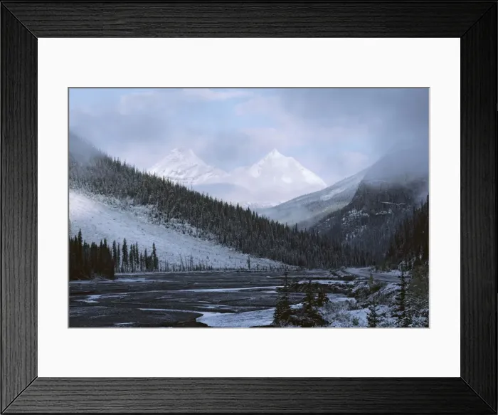 Framed Print : Canada - Sunwapta Peak (in Jasper NP) from along Icefields Parkway in October. Northern Banff National Park, Alberta, Canada. S5592 Framed Print : Canada - Sunwapta Peak (in Jasper NP) from along Icefields Parkway in October. Northern Banff National Park, Alberta, Canada. S5592