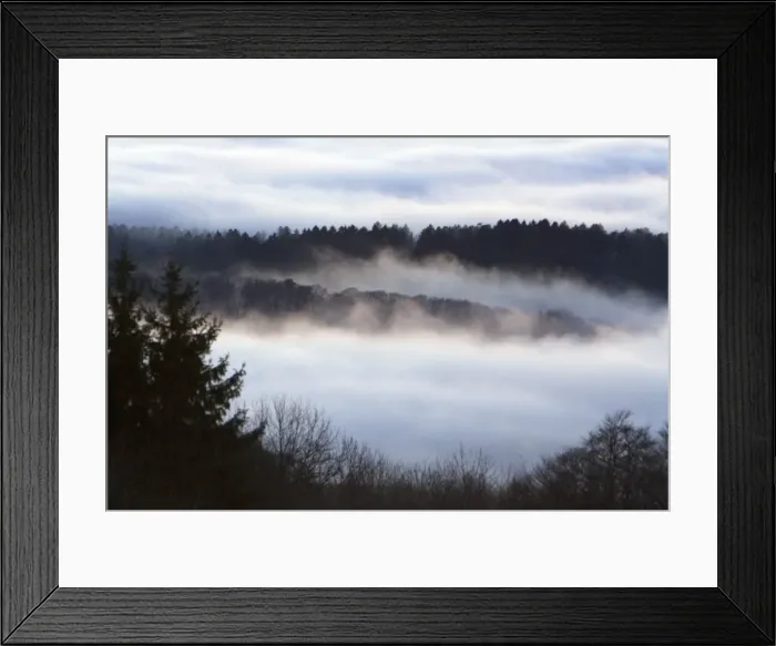 Framed Print : Fog - over Meissner Hills Meissner nature park, north Hessen, Germany Framed Print : Fog - over Meissner Hills Meissner nature park, north Hessen, Germany