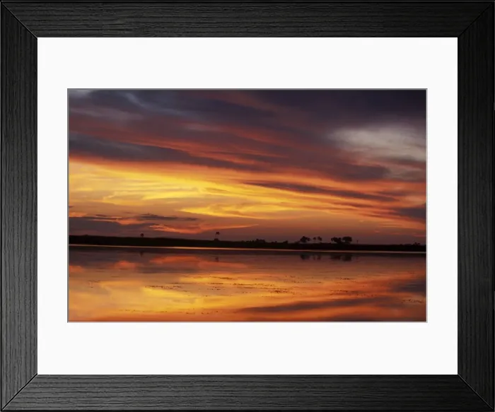 Framed Print : Sunset - Lynianti River, Botswana, Africa Framed Print : Sunset - Lynianti River, Botswana, Africa