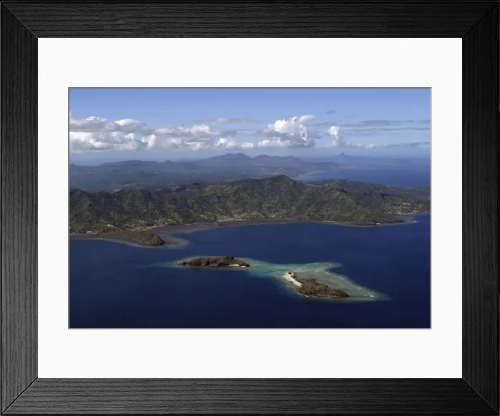 Framed Print : Aerial view of Grande-Terre & Iles Choazil, Mayotte, Comoros Islands Framed Print : Aerial view of Grande-Terre & Iles Choazil, Mayotte, Comoros Islands