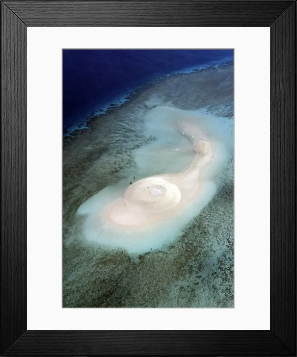 Framed Print : Aerial view of white sand beach, Mayotte, Comoros Islands Framed Print : Aerial view of white sand beach, Mayotte, Comoros Islands