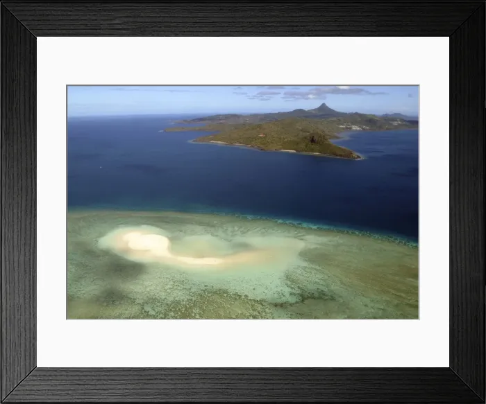 Framed Print : Aerial view of white sand beach, Mayotte, Comoros Islands Framed Print : Aerial view of white sand beach, Mayotte, Comoros Islands