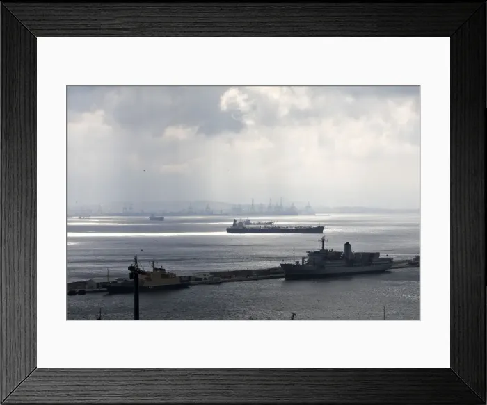 Framed Print : Gibraltar - cargo ships in the port. Strait of Gibraltar - Spain Framed Print : Gibraltar - cargo ships in the port. Strait of Gibraltar - Spain