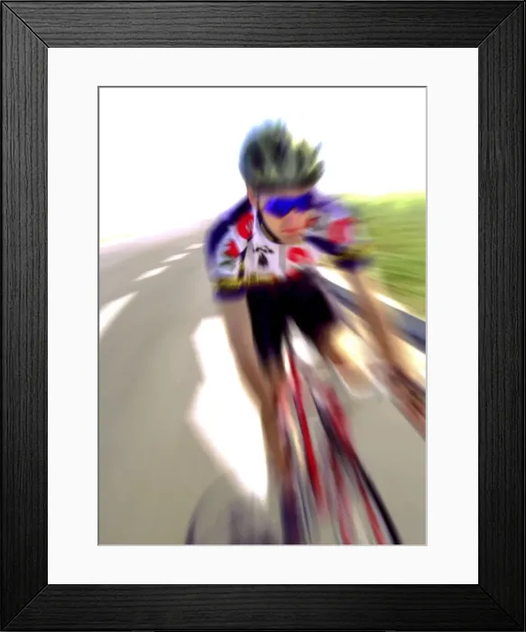 Framed Print : Cyclist at speed Framed Print : Cyclist at speed