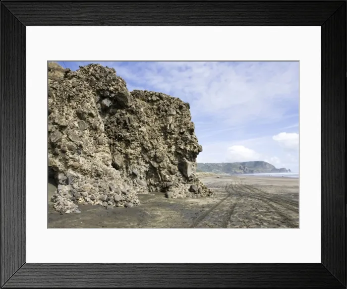 Framed Print : Conglomerate rock outcrops. Tiha beach - Waitaki Waitakere Ranges - Auckland - New Zealand Framed Print : Conglomerate rock outcrops. Tiha beach - Waitaki Waitakere Ranges - Auckland - New Zealand