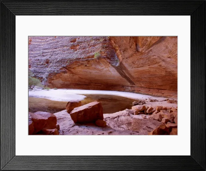 Framed Print : Amphitheatre - striking amphitheatre in Cathedral Gorge which is nestled within the famous beehive-shaped domes of the Bungle Bungles. High red sandstone walls rise up around a waterhole which still has some water in it Framed Print : Amphitheatre - striking amphitheatre in Cathedral Gorge which is nestled within the famous beehive-shaped domes of the Bungle Bungles. High red sandstone walls rise up around a waterhole which still has some water in it