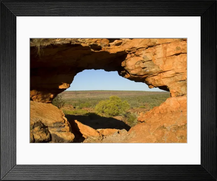 Framed Print : Keep River Rock formations - a window in the red rocks with a view toward the less rockier section of the National Park. View from above at late evening - Keep River National Park, Northern Territory, Australia Framed Print : Keep River Rock formations - a window in the red rocks with a view toward the less rockier section of the National Park. View from above at late evening - Keep River National Park, Northern Territory, Australia