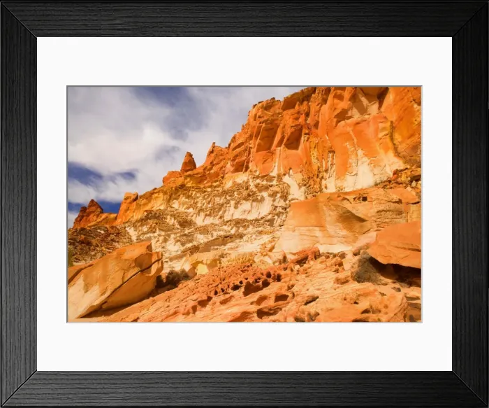 Framed Print : Rainbow Valley - colourful rock formation with bands of different coloured sandstone, from yellow to orange and rusty brown - Rainbow Valley, Simpson Desert area, Northern Territory, Australia Framed Print : Rainbow Valley - colourful rock formation with bands of different coloured sandstone, from yellow to orange and rusty brown - Rainbow Valley, Simpson Desert area, Northern Territory, Australia