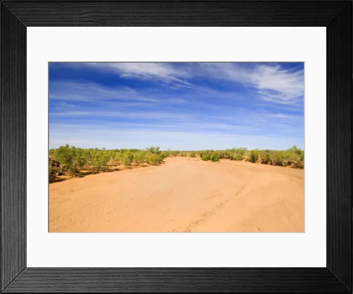 Framed Print : drought - completely dried out riverbed, which is evidence of drought - Western Australia, Australia Framed Print : drought - completely dried out riverbed, which is evidence of drought - Western Australia, Australia