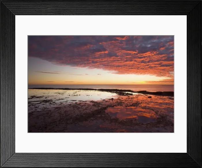 Framed Print : Ningaloo sunset - gorgous sunset over Ningaloo Reef and ocean. Brilliantly red ablaze clouds reflect in the calm surface of remaining water in rock pools - Ningaloo Reef Marine Park, Western Australia, Australia Framed Print : Ningaloo sunset - gorgous sunset over Ningaloo Reef and ocean. Brilliantly red ablaze clouds reflect in the calm surface of remaining water in rock pools - Ningaloo Reef Marine Park, Western Australia, Australia