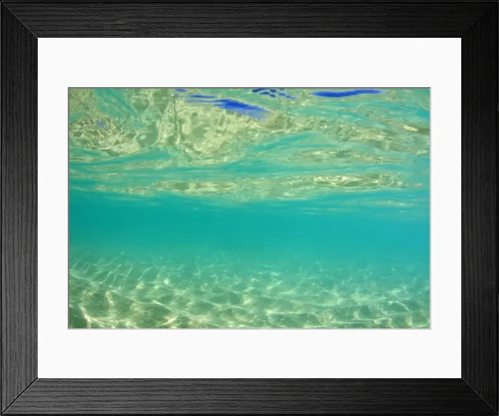 Framed Print : Sand ripples and waves - underwater shot of a sun drenched ocean. The sunlight reflects on the waves and throws light and shadow on the sand rippled ground - Ningaloo Reef Marine Park, Western Australia, Australia Framed Print : Sand ripples and waves - underwater shot of a sun drenched ocean. The sunlight reflects on the waves and throws light and shadow on the sand rippled ground - Ningaloo Reef Marine Park, Western Australia, Australia