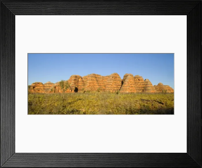 Framed Print : Sandstone Domes - famous banded, beehive-shaped domes, the world's most exceptional example of cone karst formations, in late evening light - Bungle Bungle National Park, Purnululu National Park, Western Australia, Australia Framed Print : Sandstone Domes - famous banded, beehive-shaped domes, the world's most exceptional example of cone karst formations, in late evening light - Bungle Bungle National Park, Purnululu National Park, Western Australia, Australia