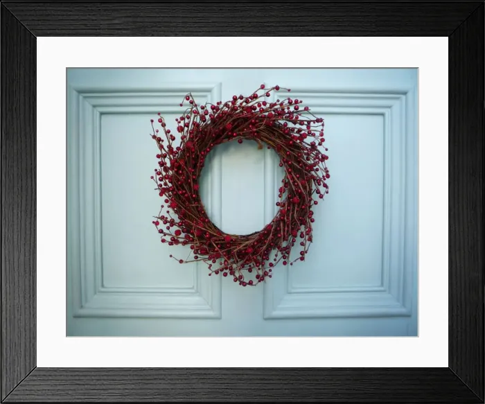 Framed Print : Christmas Wreath