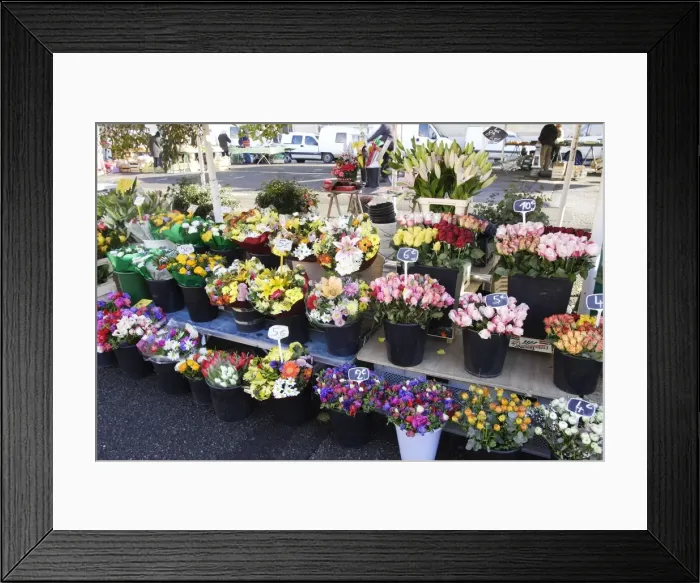 Framed Print : Flower Stall - France Framed Print : Flower Stall - France