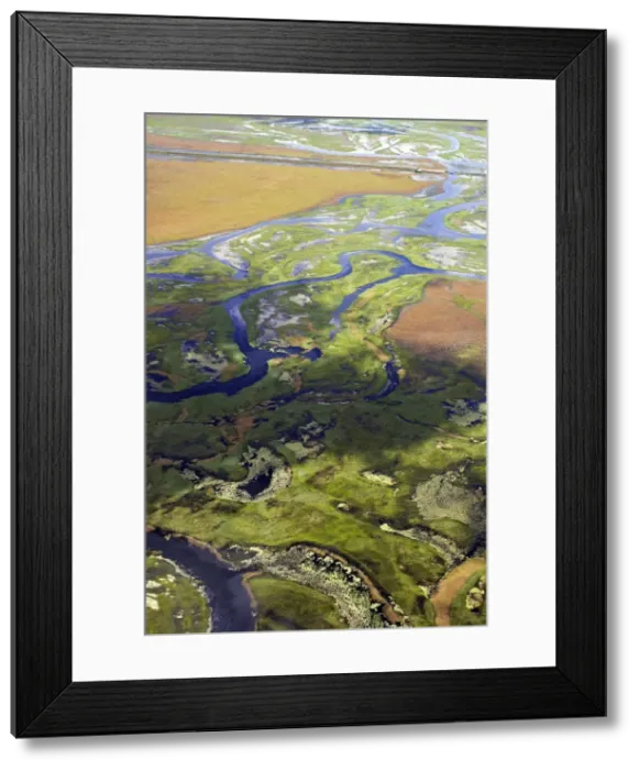 Framed Print : Bangweuleu marshes - aerial. Zambia Framed Print : Bangweuleu marshes - aerial. Zambia