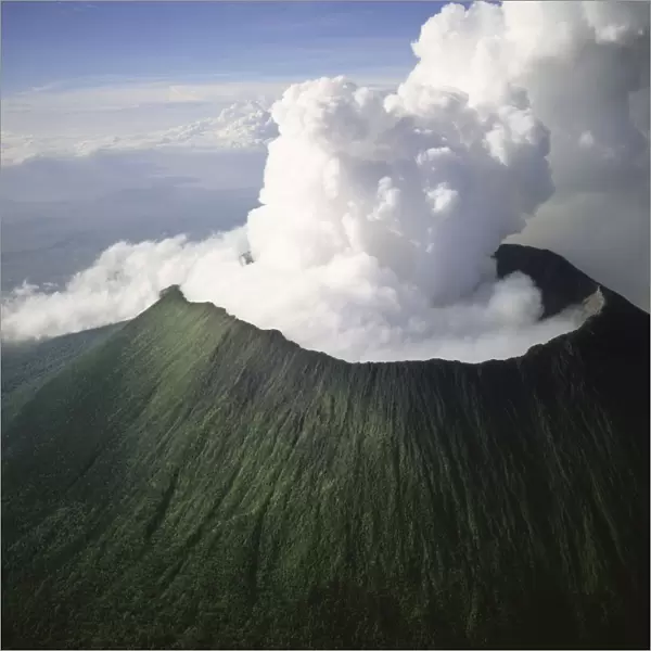 Democratic Republic of Congo (DRC) - Aerial view of Africa, Mount Nyiragongo, Virunga Volcanoes, Home of Mountain Gorilla, 2003