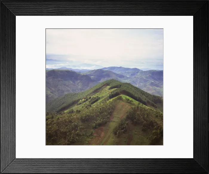 Framed Print : Rwanda - Africa, Intensive agriculture on Virunga foothills, 2003 Framed Print : Rwanda - Africa, Intensive agriculture on Virunga foothills, 2003