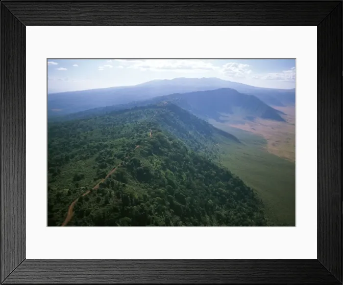 Framed Print : Aerial image of Africa: Ngorongoro Crater, Tanzania Framed Print : Aerial image of Africa: Ngorongoro Crater, Tanzania