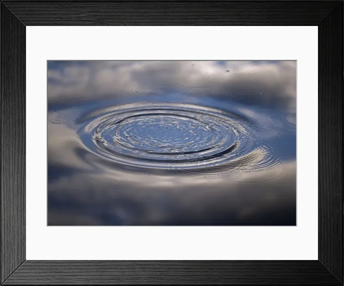 Framed Print : Ripple on Water - With reflection of clouds Framed Print : Ripple on Water - With reflection of clouds