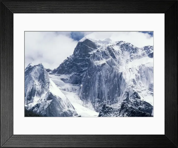 Framed Print : China - Mount Siguniang, North face. West Sichuan, China Framed Print : China - Mount Siguniang, North face. West Sichuan, China