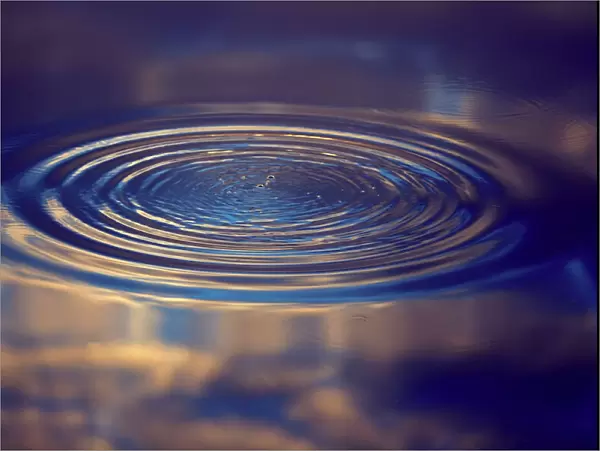 Ripple on Water - With reflection of clouds