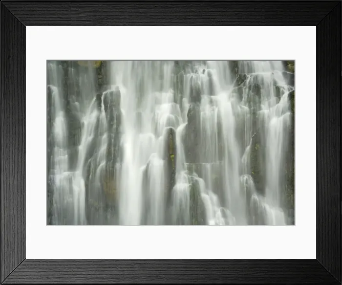 Framed Print : Marokopa Falls waters of Marokopa river plunging down into a wide gorge Waitomo, King Country, North Island, New Zealand Framed Print : Marokopa Falls waters of Marokopa river plunging down into a wide gorge Waitomo, King Country, North Island, New Zealand