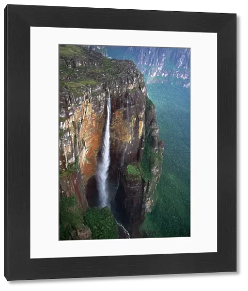 Venezuela - aerial Angel Falls. Canaima National Park, Bolivar State. Angel falls is the highest waterfall in the world at 980 metres