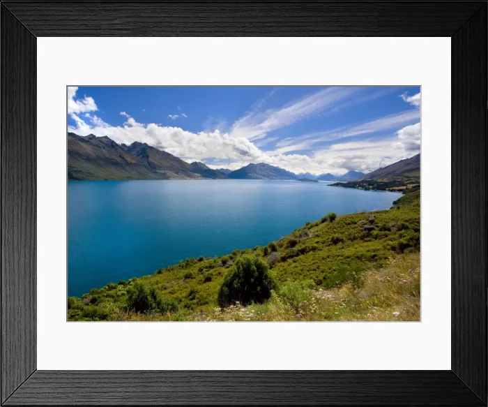 Framed Print : Lake Wakatipu surrounded by stunning mountains with dispersing clouds after a heavy thunderstorm Queenstown, Otago, South Island, New Zealand Framed Print : Lake Wakatipu surrounded by stunning mountains with dispersing clouds after a heavy thunderstorm Queenstown, Otago, South Island, New Zealand