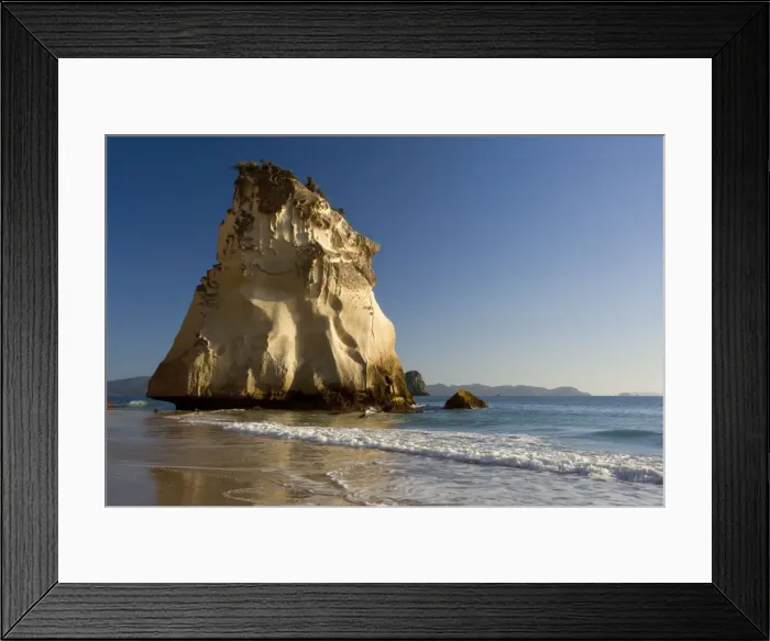 Framed Print : Cathedral Cove artfully sculpted rock formation at beach of Cathedral Cove Cathedral Cove, Coromandel Peninsula, North Island, New Zealand