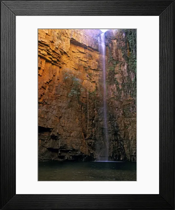Framed Print : Western Australia - waterfall and pool at Emma Gorge El Questro Wilderness Park, Kimberley region, Western Australia. FKH00305 Framed Print : Western Australia - waterfall and pool at Emma Gorge El Questro Wilderness Park, Kimberley region, Western Australia. FKH00305
