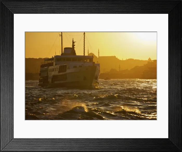 Framed Print : Ferry Istanbul at sunset Framed Print : Ferry Istanbul at sunset