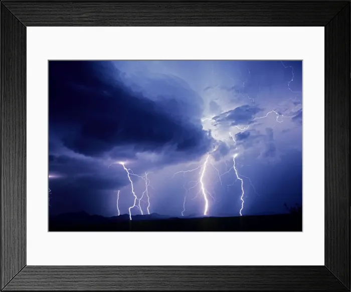 Framed Print : Lightening - Sonoran Desert - Arizona - USA Framed Print : Lightening - Sonoran Desert - Arizona - USA