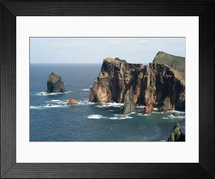 Framed Print : Ponta de Sao Lourenco - Madeira. The chisle-like rock out-crops. and the multi-coloured rocks and pipes in the cliff faces are of great interest to geologists. February Framed Print : Ponta de Sao Lourenco - Madeira. The chisle-like rock out-crops. and the multi-coloured rocks and pipes in the cliff faces are of great interest to geologists. February