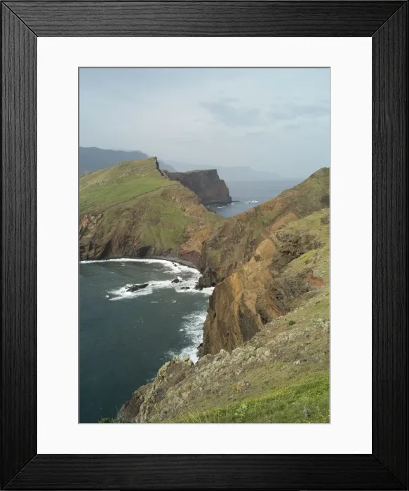 Framed Print : Porta de Abra - San Lourenco Peninsula. This is an outstanding location for walkers, with spectacular coastal views in all directions. Madeira. February Framed Print : Porta de Abra - San Lourenco Peninsula. This is an outstanding location for walkers, with spectacular coastal views in all directions. Madeira. February