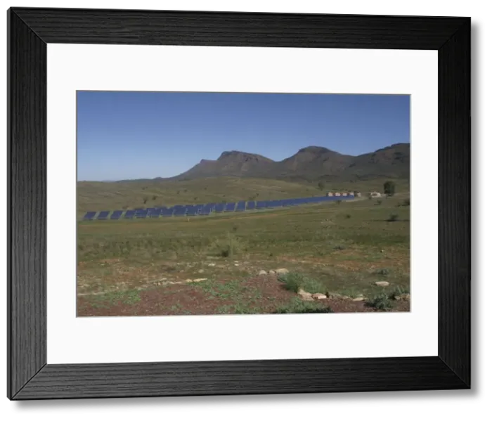 Framed Print : Solar Power Plant Largest solar power plant of its type in Australia supplying Wilpena Pound Resort, South Australia. Covers 2000 sq m (5 tennis courts) and cost 2. 5 million dollars 400km north of Adelaide in the Flinders Ranges Framed Print : Solar Power Plant Largest solar power plant of its type in Australia supplying Wilpena Pound Resort, South Australia. Covers 2000 sq m (5 tennis courts) and cost 2. 5 million dollars 400km north of Adelaide in the Flinders Ranges