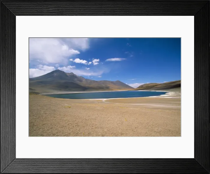 Framed Print : Chile - Atacama Andes & Laguna Minique on the Altiplano 4000 m + Framed Print : Chile - Atacama Andes & Laguna Minique on the Altiplano 4000 m +