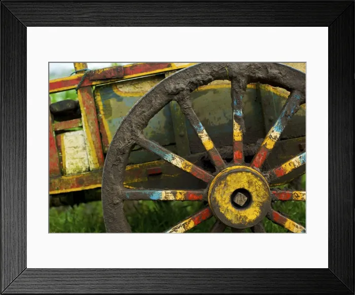 Framed Print : Farmers brightly painted cow cart - Minahasa highlands Asia, Indonesia, N. Sulawesi Framed Print : Farmers brightly painted cow cart - Minahasa highlands Asia, Indonesia, N. Sulawesi