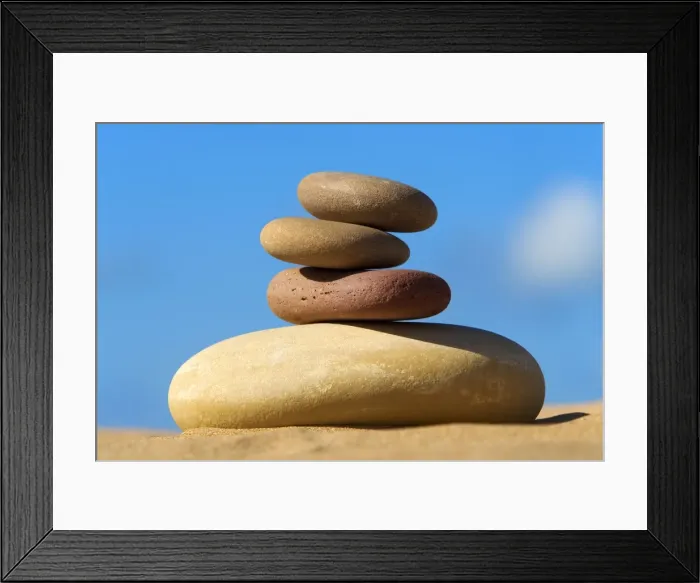 Framed Print : Pebbles - pile on sand Framed Print : Pebbles - pile on sand