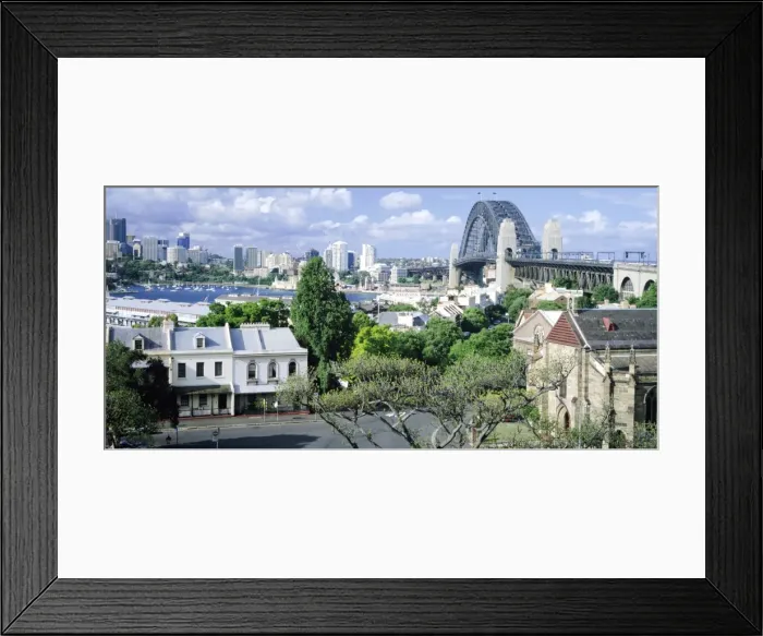 Framed Print : Argyle Place and Holy Triity Church, The Rocks, with Sydney Harbour Bridge and North Sydney beyond from Observatory Park, Sydney, New South Wales, Australia JLR07051 Framed Print : Argyle Place and Holy Triity Church, The Rocks, with Sydney Harbour Bridge and North Sydney beyond from Observatory Park, Sydney, New South Wales, Australia JLR07051