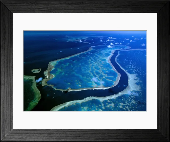 Framed Print : Hardy Reef separated from Hook Reef by deep tidal channel Hardy Reef, Great Barrier Reef Marine Park (World Heritage Area), Queensland, Australia JPF33936 Framed Print : Hardy Reef separated from Hook Reef by deep tidal channel Hardy Reef, Great Barrier Reef Marine Park (World Heritage Area), Queensland, Australia JPF33936