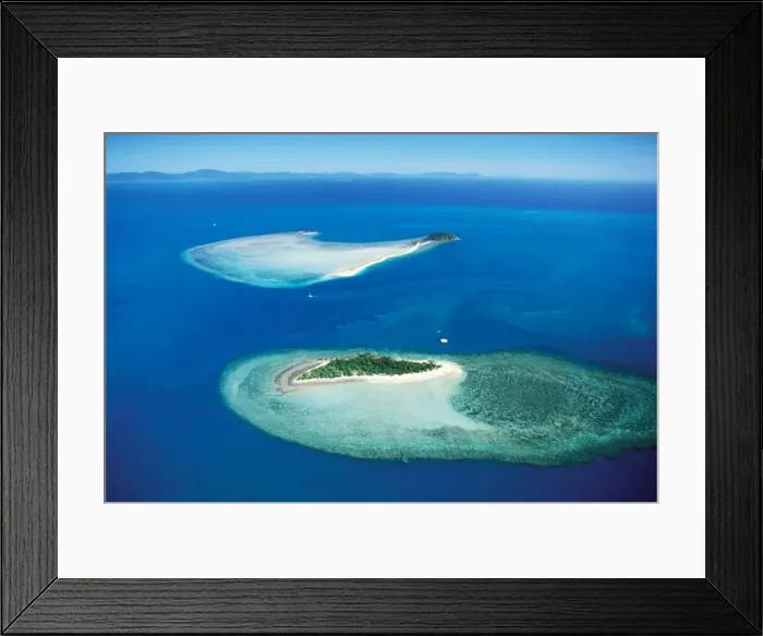 Framed Print : Black and Langford Islands near Hook Island, Whitsunday Group, Great Barrier Reef Marine Park (World Heritage Area), Queensland, Australia JPF34319 Framed Print : Black and Langford Islands near Hook Island, Whitsunday Group, Great Barrier Reef Marine Park (World Heritage Area), Queensland, Australia JPF34319