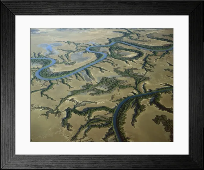 Framed Print : Aerial - Roper River delta Gulf of Carpentaria, Northern Territory, Australia JPF48298 Framed Print : Aerial - Roper River delta Gulf of Carpentaria, Northern Territory, Australia JPF48298