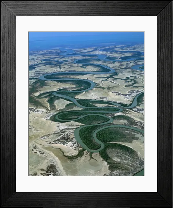 Framed Print : Aerial - McArthur River near delta, Gulf of Carpentaria, Northern Territory, Australia JPF48751 Framed Print : Aerial - McArthur River near delta, Gulf of Carpentaria, Northern Territory, Australia JPF48751