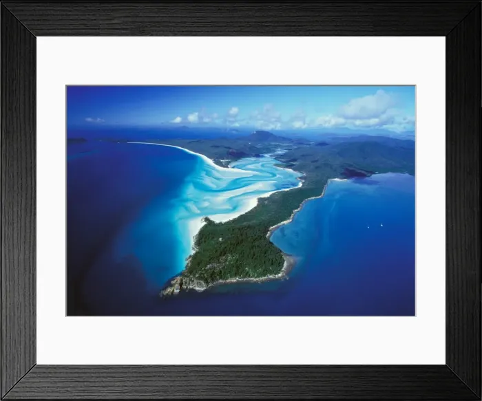 Framed Print : Aerial - Tongue Point, Hill Inlet, Whitehaven Beach Whitsunday Group, Great Barrier Reef Marine Park (World Heritage Area), Queensland, Australia JPF34504 Framed Print : Aerial - Tongue Point, Hill Inlet, Whitehaven Beach Whitsunday Group, Great Barrier Reef Marine Park (World Heritage Area), Queensland, Australia JPF34504