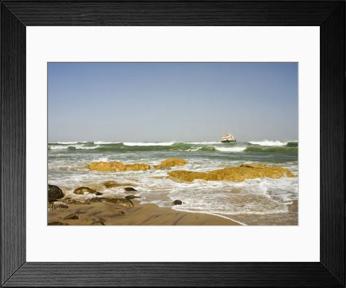 Framed Print : The Kolmanskop Stranded On rocky reef near Swakopmund Namibia, Africa Framed Print : The Kolmanskop Stranded On rocky reef near Swakopmund Namibia, Africa