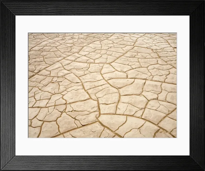 Framed Print : Patterns formed by cracked clay - Dune Fields - Namib Desert - Namibia - Africa Framed Print : Patterns formed by cracked clay - Dune Fields - Namib Desert - Namibia - Africa